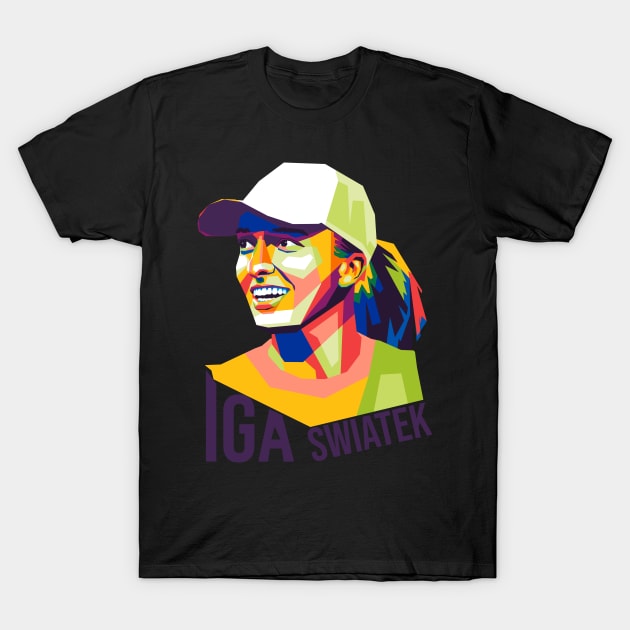 iga swiatek geometric pop art T-Shirt by cool pop art house